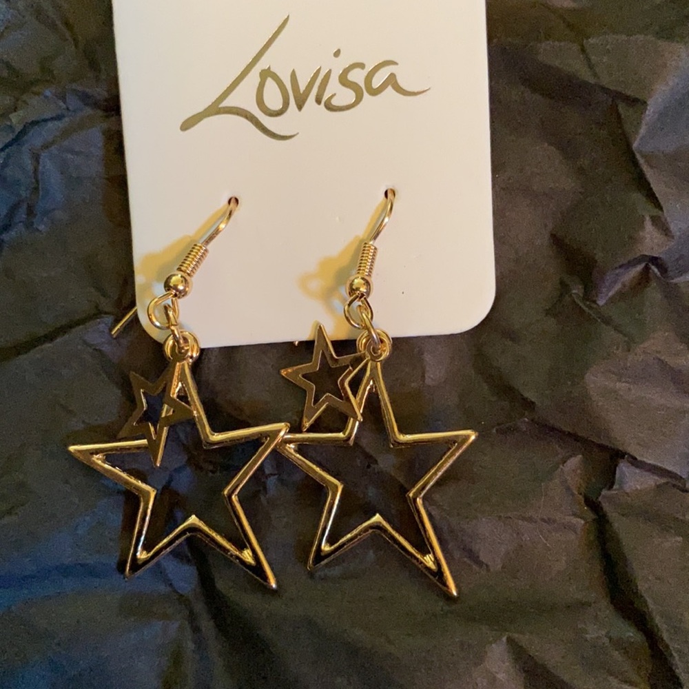♥️Gold Star Earrings - Picture 2 of 2